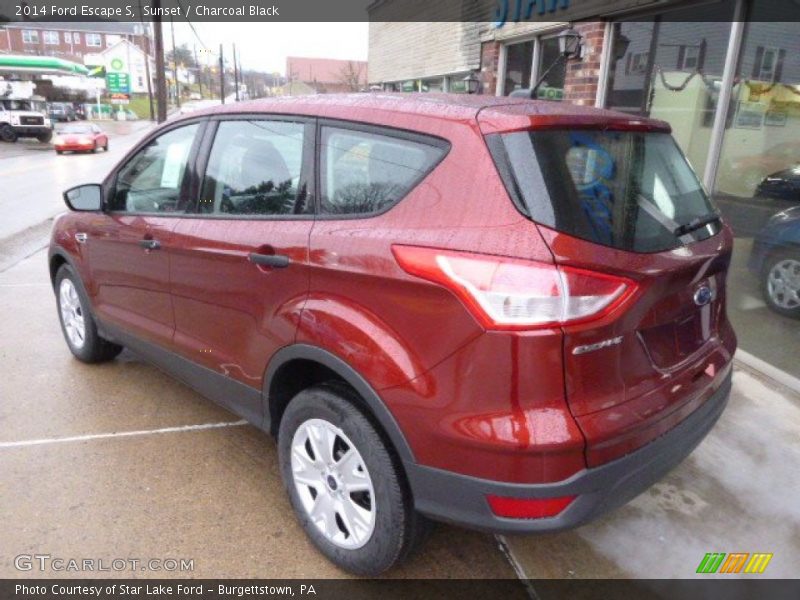 Sunset / Charcoal Black 2014 Ford Escape S