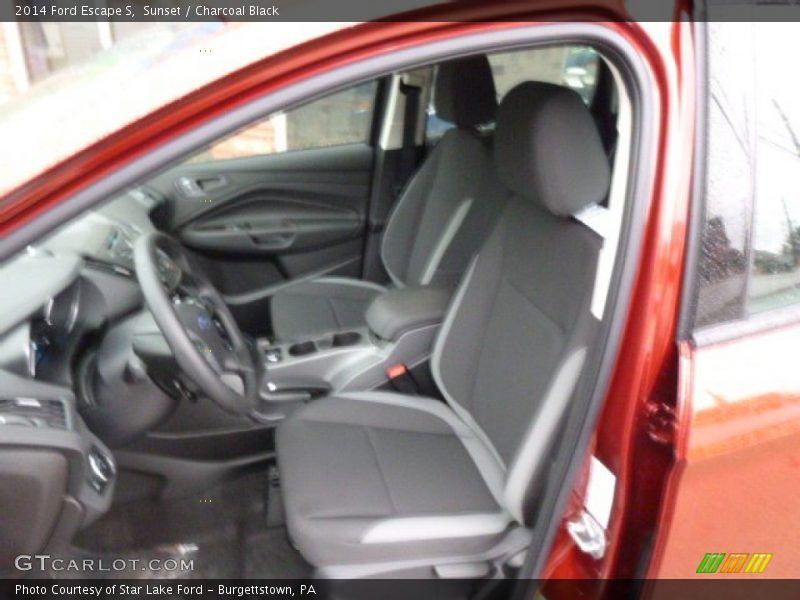 Sunset / Charcoal Black 2014 Ford Escape S