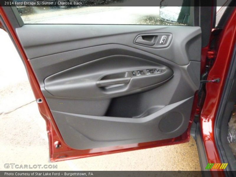 Sunset / Charcoal Black 2014 Ford Escape S