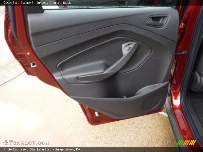 Sunset / Charcoal Black 2014 Ford Escape S