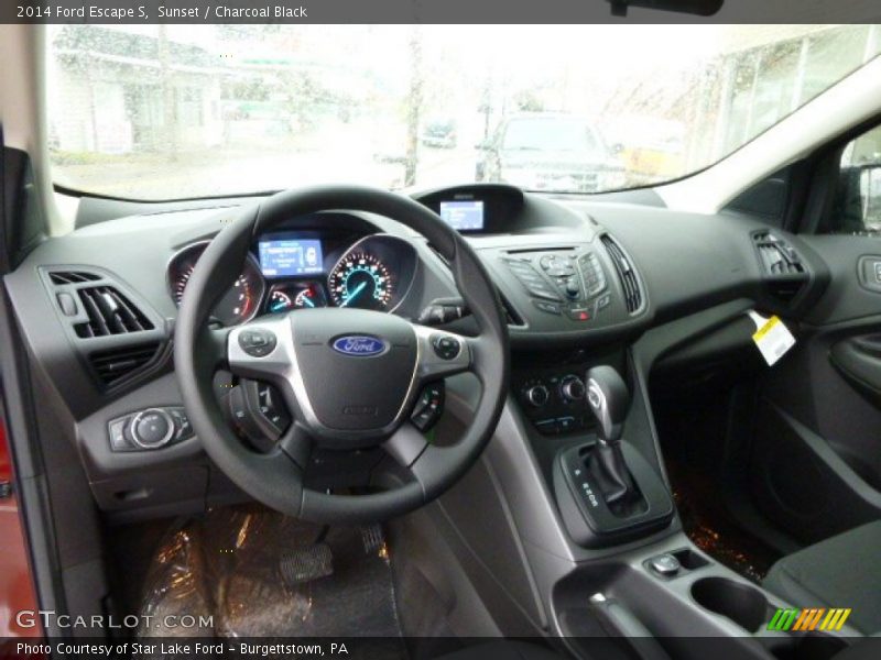 Sunset / Charcoal Black 2014 Ford Escape S
