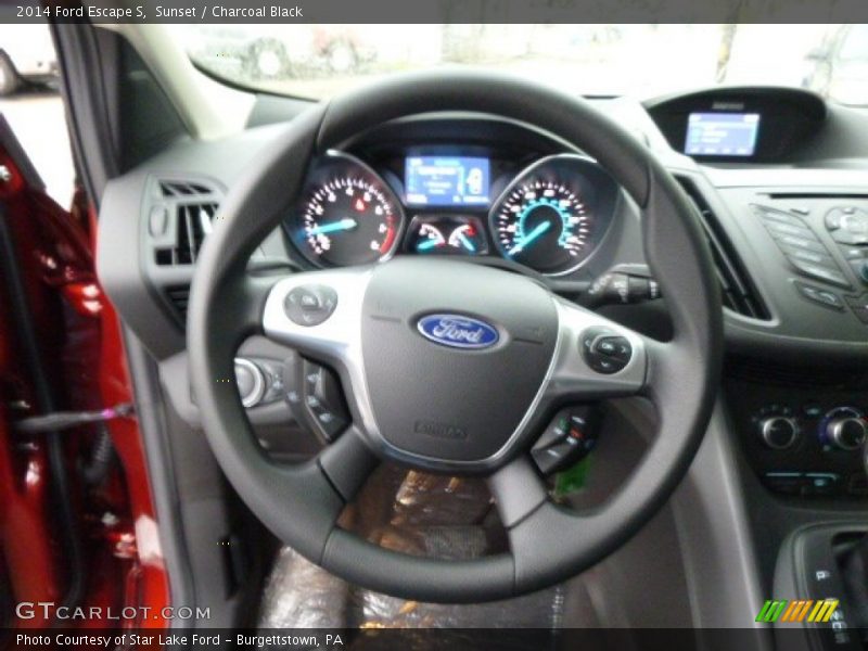Sunset / Charcoal Black 2014 Ford Escape S