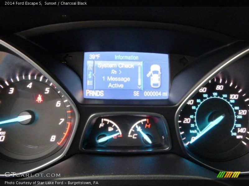 Sunset / Charcoal Black 2014 Ford Escape S
