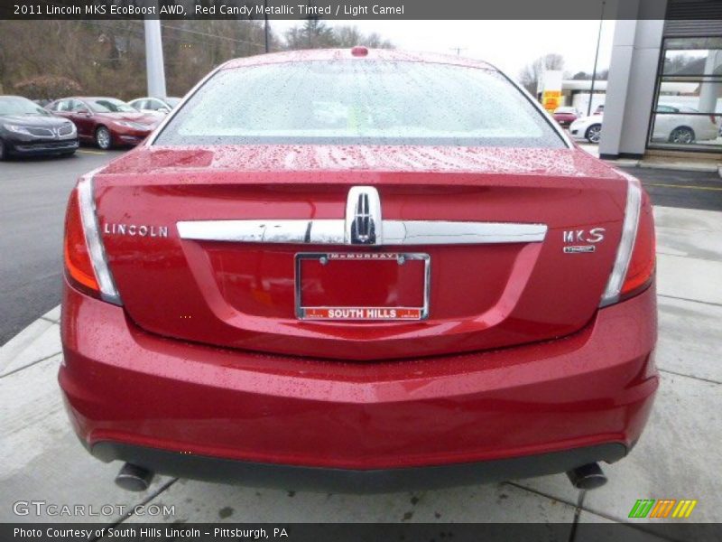 Red Candy Metallic Tinted / Light Camel 2011 Lincoln MKS EcoBoost AWD