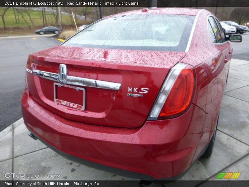 Red Candy Metallic Tinted / Light Camel 2011 Lincoln MKS EcoBoost AWD