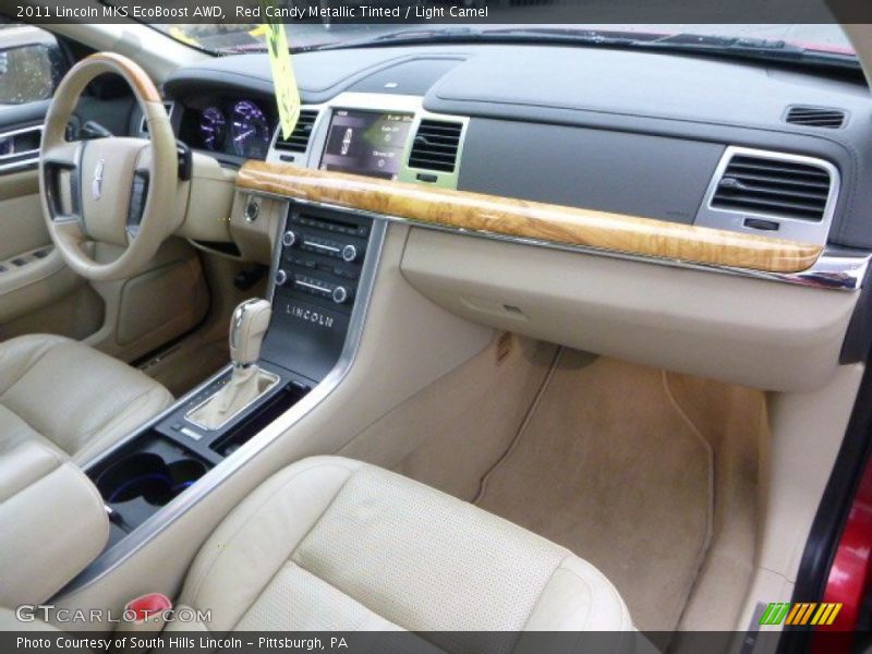 Red Candy Metallic Tinted / Light Camel 2011 Lincoln MKS EcoBoost AWD