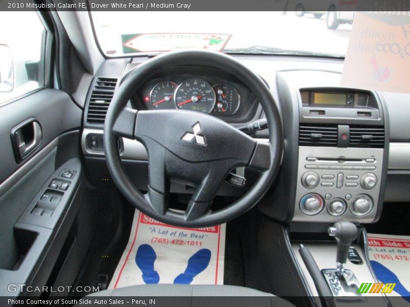 Dover White Pearl / Medium Gray 2010 Mitsubishi Galant FE