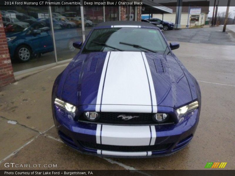Deep Impact Blue / Charcoal Black 2014 Ford Mustang GT Premium Convertible