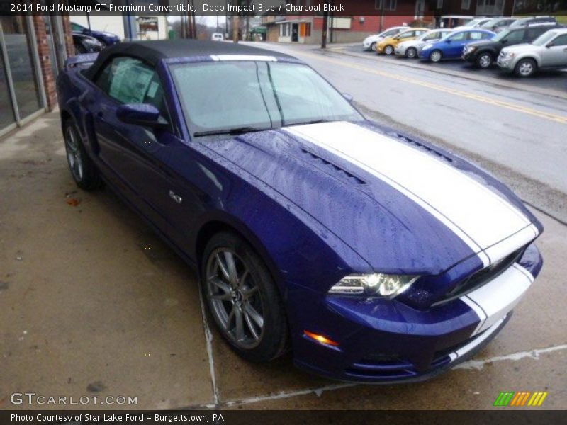 Deep Impact Blue / Charcoal Black 2014 Ford Mustang GT Premium Convertible