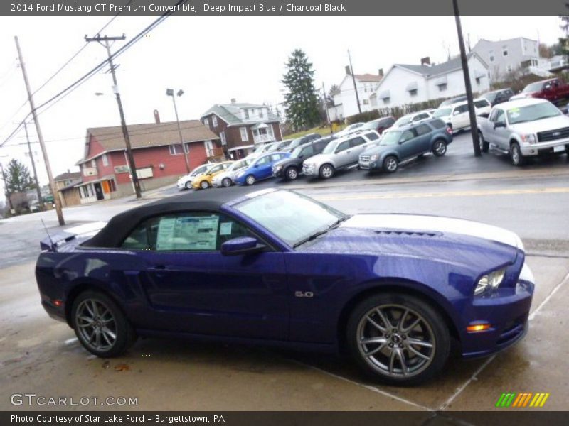 Deep Impact Blue / Charcoal Black 2014 Ford Mustang GT Premium Convertible