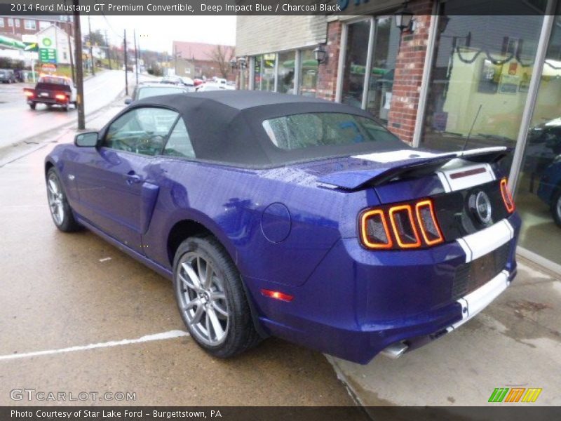 Deep Impact Blue / Charcoal Black 2014 Ford Mustang GT Premium Convertible