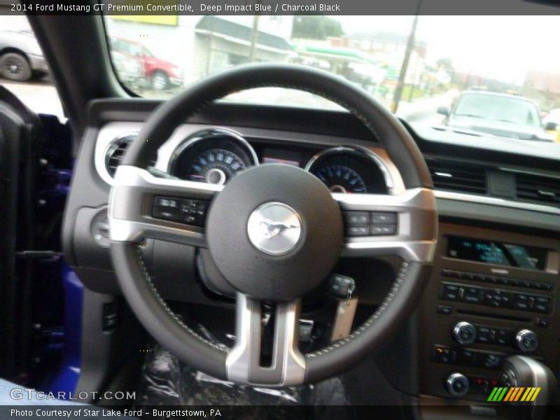 Deep Impact Blue / Charcoal Black 2014 Ford Mustang GT Premium Convertible