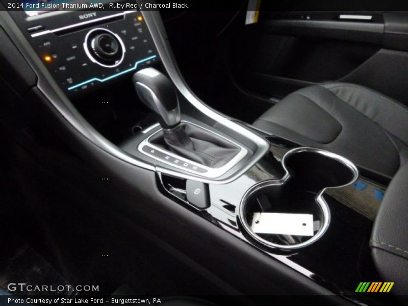 Ruby Red / Charcoal Black 2014 Ford Fusion Titanium AWD