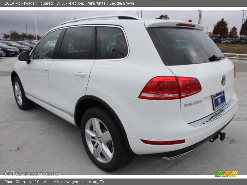 Pure White / Saddle Brown 2014 Volkswagen Touareg TDI Lux 4Motion