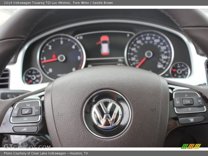 Pure White / Saddle Brown 2014 Volkswagen Touareg TDI Lux 4Motion