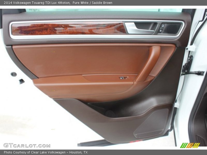 Pure White / Saddle Brown 2014 Volkswagen Touareg TDI Lux 4Motion