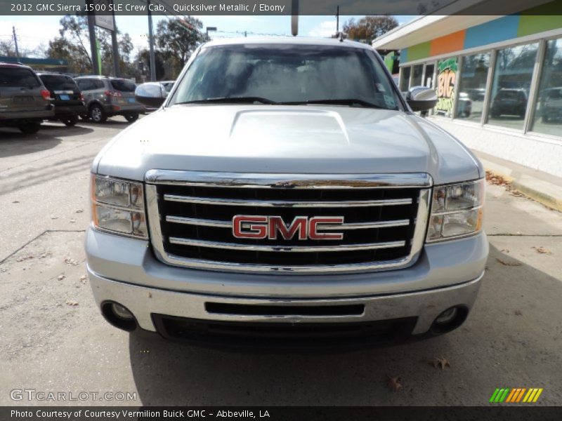 Quicksilver Metallic / Ebony 2012 GMC Sierra 1500 SLE Crew Cab