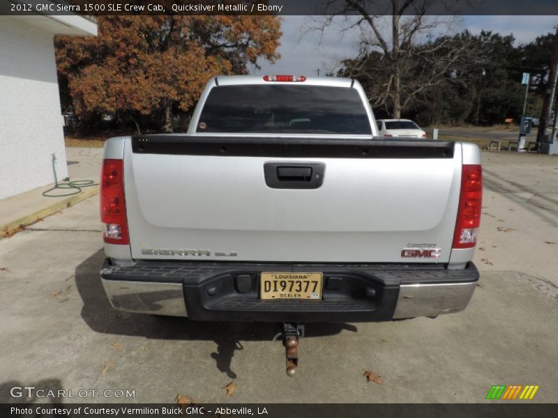 Quicksilver Metallic / Ebony 2012 GMC Sierra 1500 SLE Crew Cab