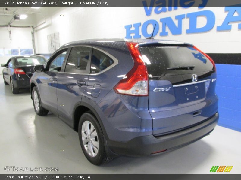 Twilight Blue Metallic / Gray 2012 Honda CR-V EX-L 4WD