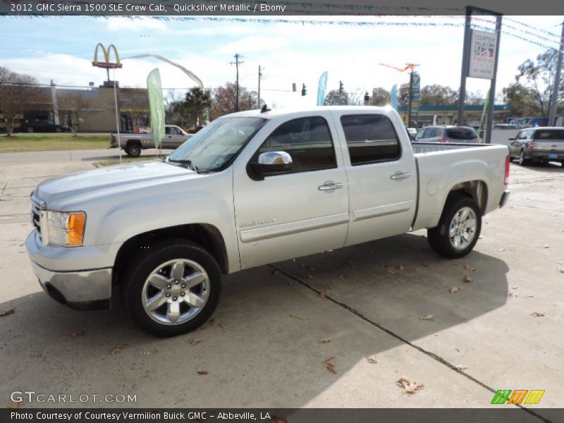 Quicksilver Metallic / Ebony 2012 GMC Sierra 1500 SLE Crew Cab