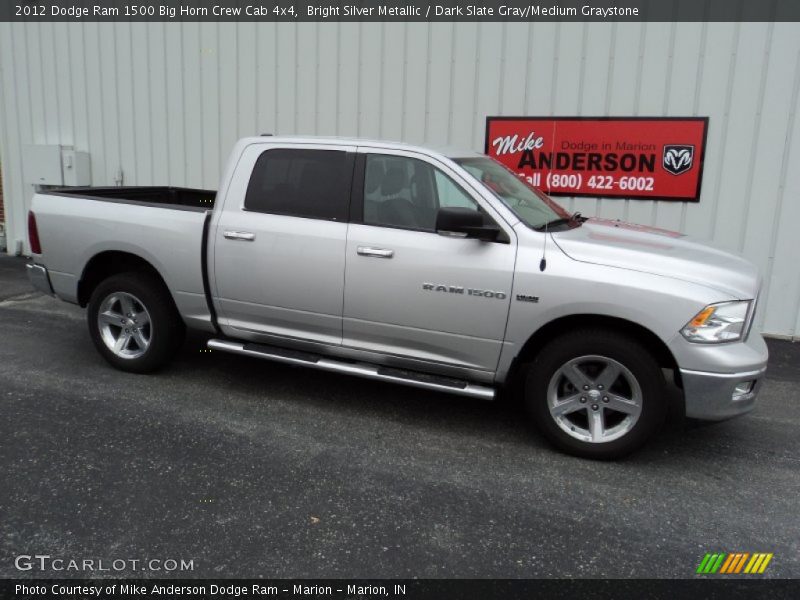 Bright Silver Metallic / Dark Slate Gray/Medium Graystone 2012 Dodge Ram 1500 Big Horn Crew Cab 4x4