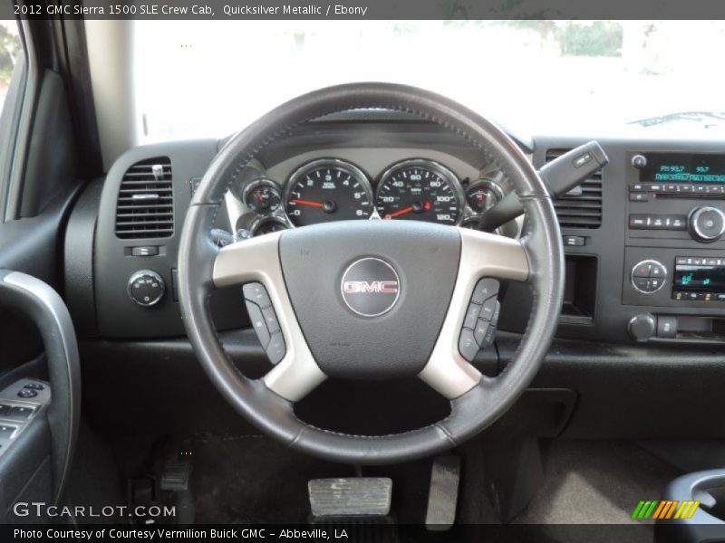 Quicksilver Metallic / Ebony 2012 GMC Sierra 1500 SLE Crew Cab