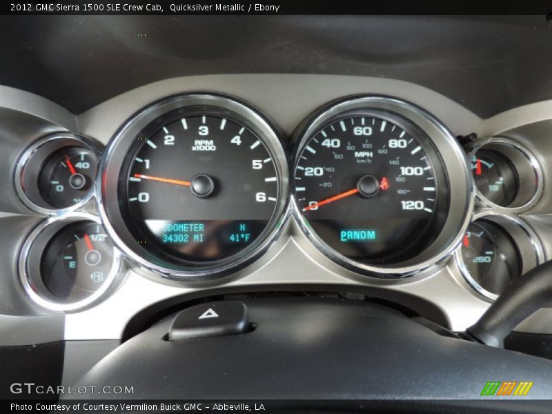 Quicksilver Metallic / Ebony 2012 GMC Sierra 1500 SLE Crew Cab