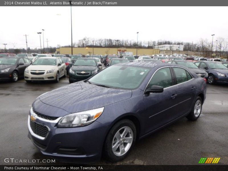 Atlantis Blue Metallic / Jet Black/Titanium 2014 Chevrolet Malibu LS