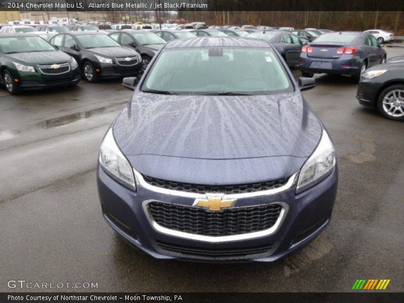 Atlantis Blue Metallic / Jet Black/Titanium 2014 Chevrolet Malibu LS