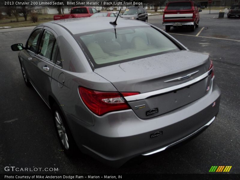 Billet Silver Metallic / Black/Light Frost Beige 2013 Chrysler 200 Limited Sedan