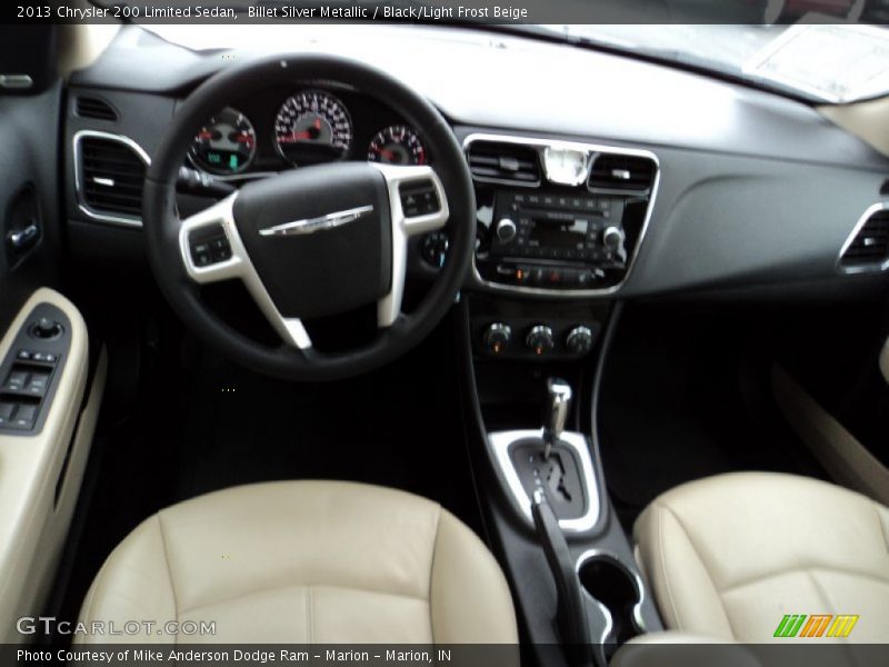 Billet Silver Metallic / Black/Light Frost Beige 2013 Chrysler 200 Limited Sedan