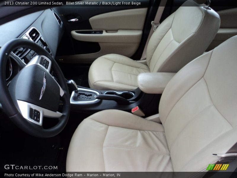 Billet Silver Metallic / Black/Light Frost Beige 2013 Chrysler 200 Limited Sedan
