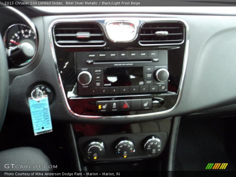 Billet Silver Metallic / Black/Light Frost Beige 2013 Chrysler 200 Limited Sedan