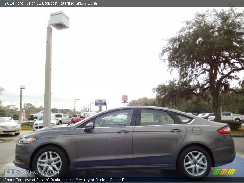 Sterling Gray / Dune 2014 Ford Fusion SE EcoBoost