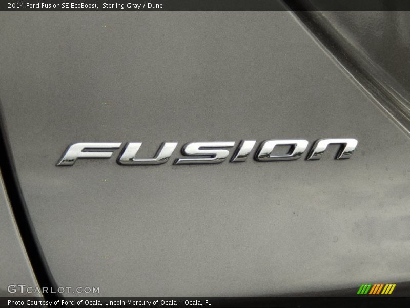Sterling Gray / Dune 2014 Ford Fusion SE EcoBoost