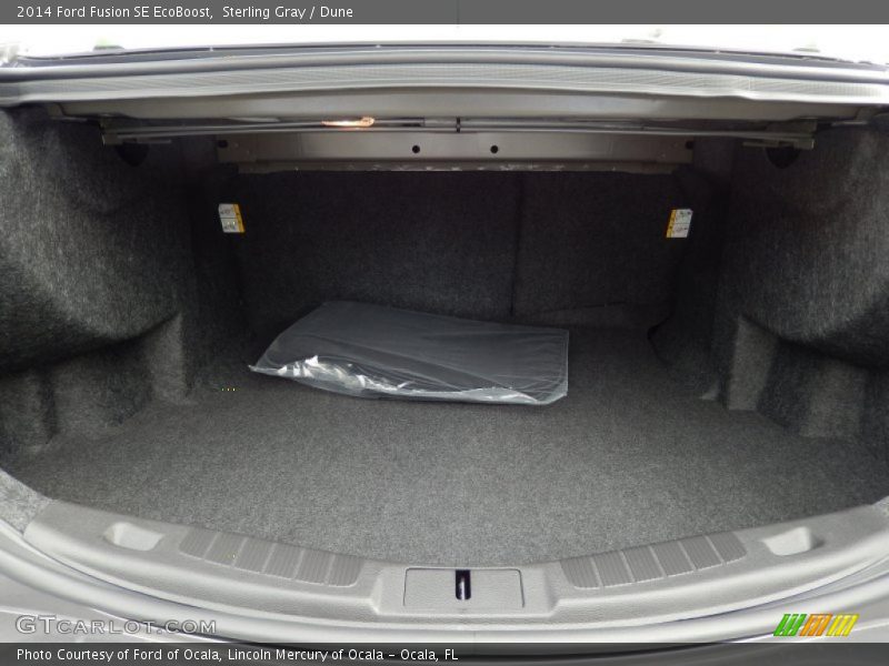 Sterling Gray / Dune 2014 Ford Fusion SE EcoBoost