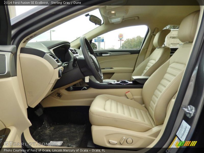 Sterling Gray / Dune 2014 Ford Fusion SE EcoBoost