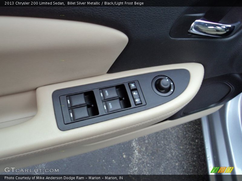 Billet Silver Metallic / Black/Light Frost Beige 2013 Chrysler 200 Limited Sedan