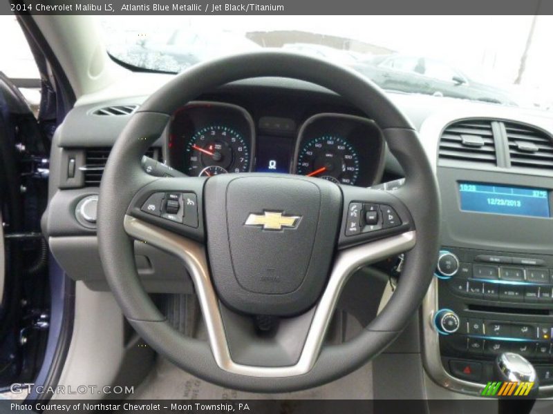 Atlantis Blue Metallic / Jet Black/Titanium 2014 Chevrolet Malibu LS
