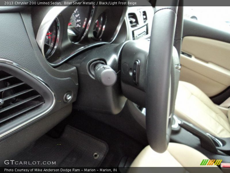 Billet Silver Metallic / Black/Light Frost Beige 2013 Chrysler 200 Limited Sedan