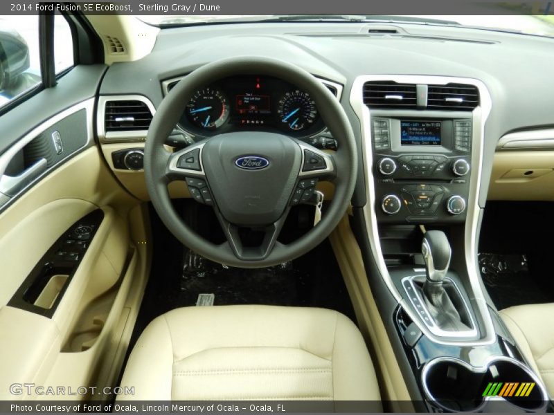 Sterling Gray / Dune 2014 Ford Fusion SE EcoBoost