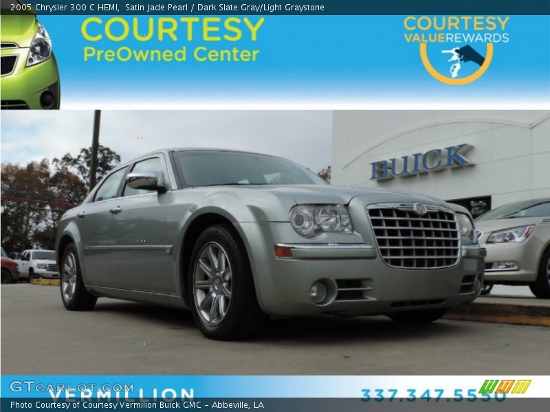 Satin Jade Pearl / Dark Slate Gray/Light Graystone 2005 Chrysler 300 C HEMI