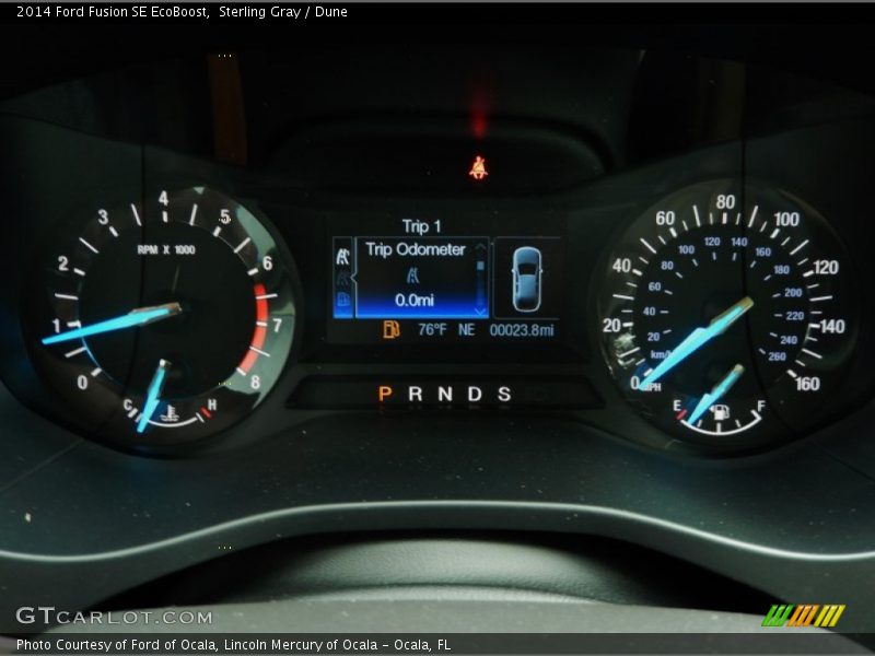 Sterling Gray / Dune 2014 Ford Fusion SE EcoBoost