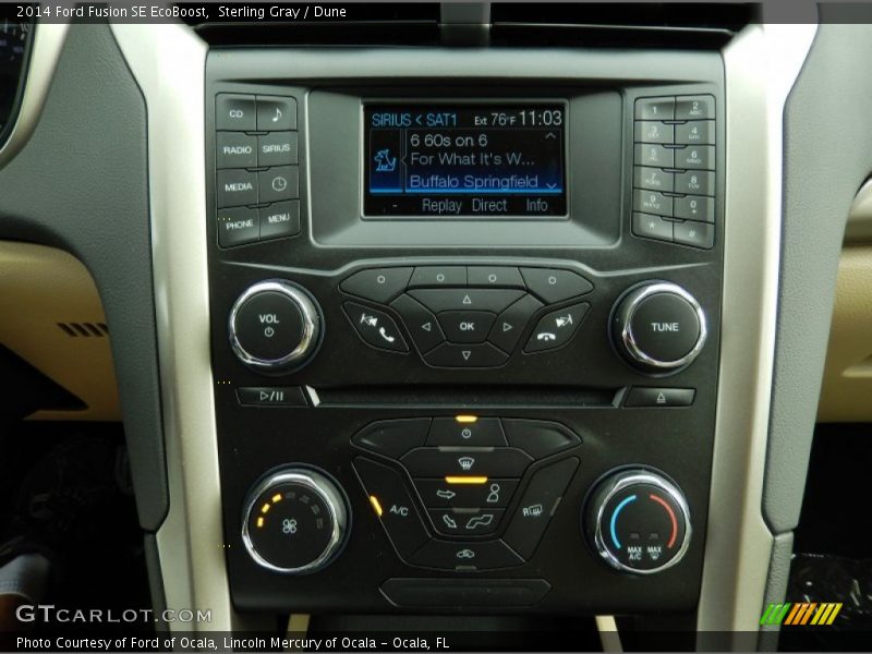 Sterling Gray / Dune 2014 Ford Fusion SE EcoBoost