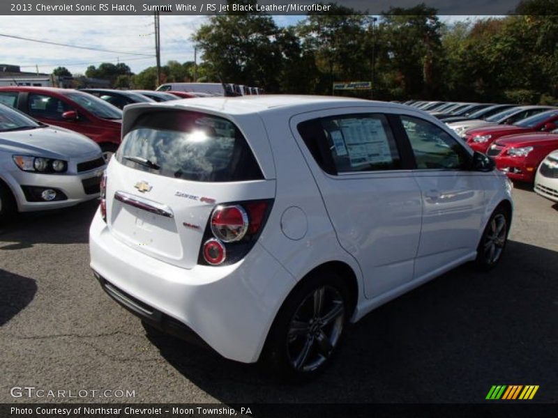 Summit White / RS Jet Black Leather/Microfiber 2013 Chevrolet Sonic RS Hatch