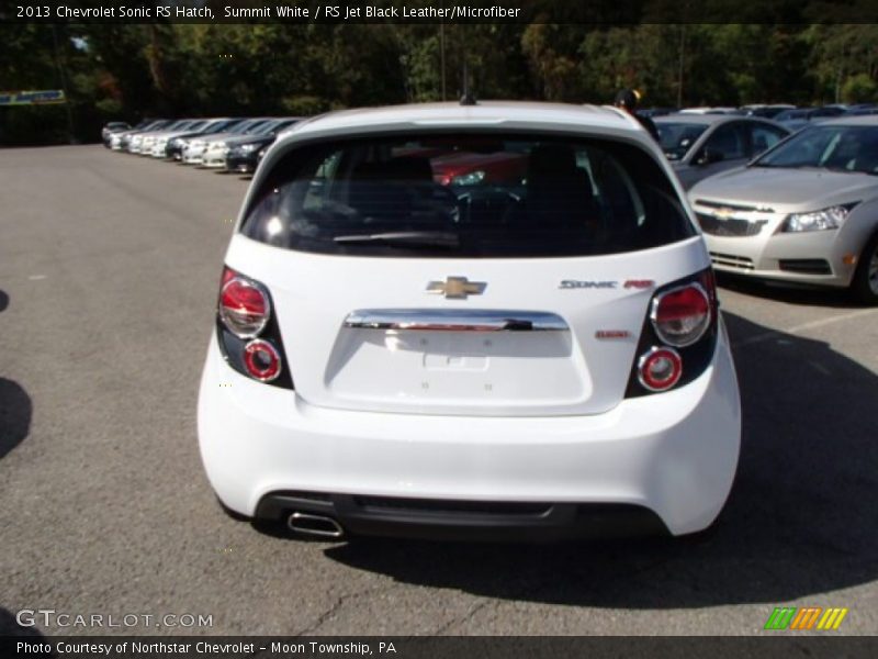 Summit White / RS Jet Black Leather/Microfiber 2013 Chevrolet Sonic RS Hatch