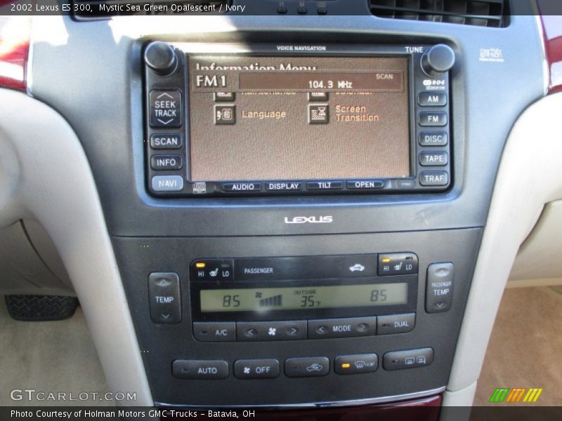 Mystic Sea Green Opalescent / Ivory 2002 Lexus ES 300