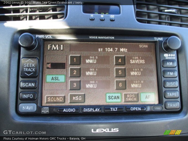 Mystic Sea Green Opalescent / Ivory 2002 Lexus ES 300