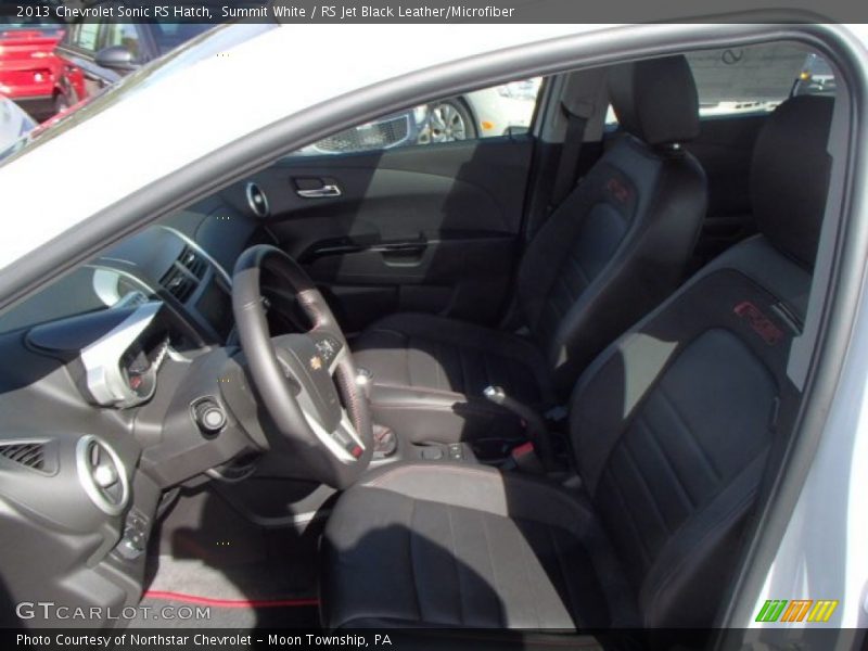 Summit White / RS Jet Black Leather/Microfiber 2013 Chevrolet Sonic RS Hatch