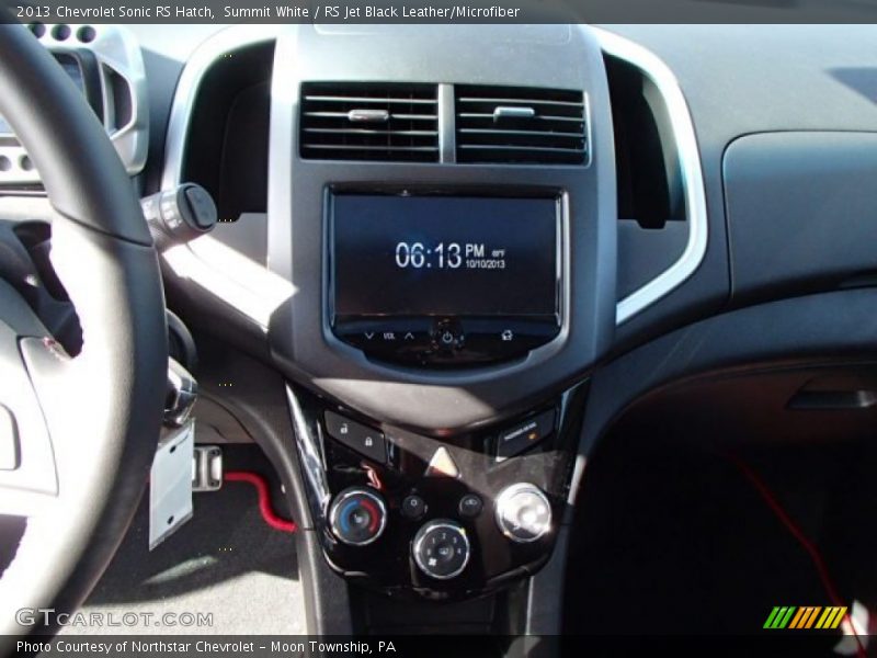 Summit White / RS Jet Black Leather/Microfiber 2013 Chevrolet Sonic RS Hatch